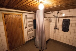 Douche, serviettes fournies