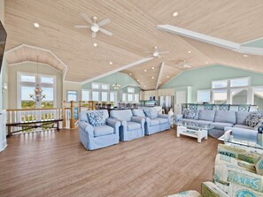 Smart TV, DVD player, table football, ping pong