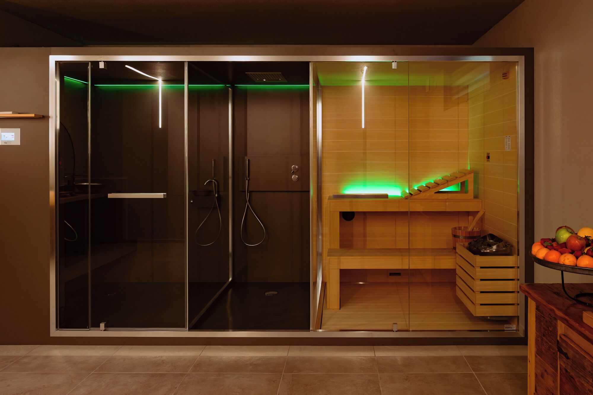 Sauna, steam room, massages