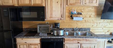 Microwave, oven, stovetop, dishwasher