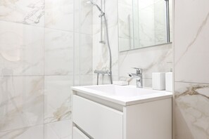 Shower, hair dryer