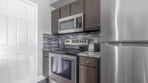 Fridge, dining tables