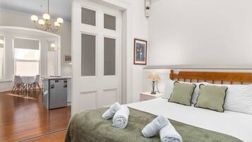 1 bedroom, iron/ironing board, travel crib, WiFi