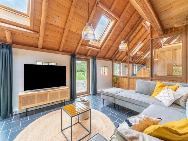 House | Living room - Holiday Home in Reest Valley Near Forest & Pond (IJhorst)