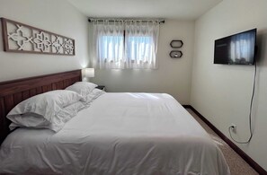 2 bedrooms, iron/ironing board, travel crib, WiFi