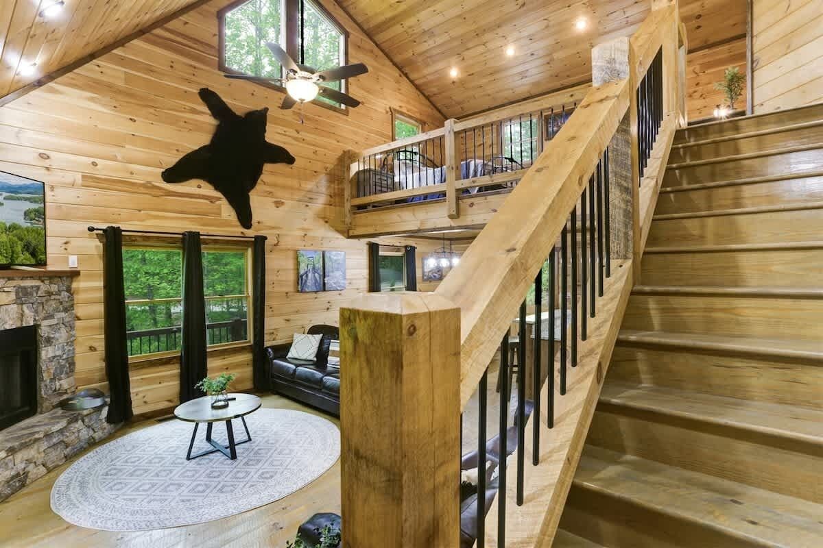 Smart TV, fireplace, video games, stereo