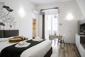 Lägenhet Comfort - 1 queensize-säng | 1 sovrum, barnsängar, gratis wi-fi och sängkläder