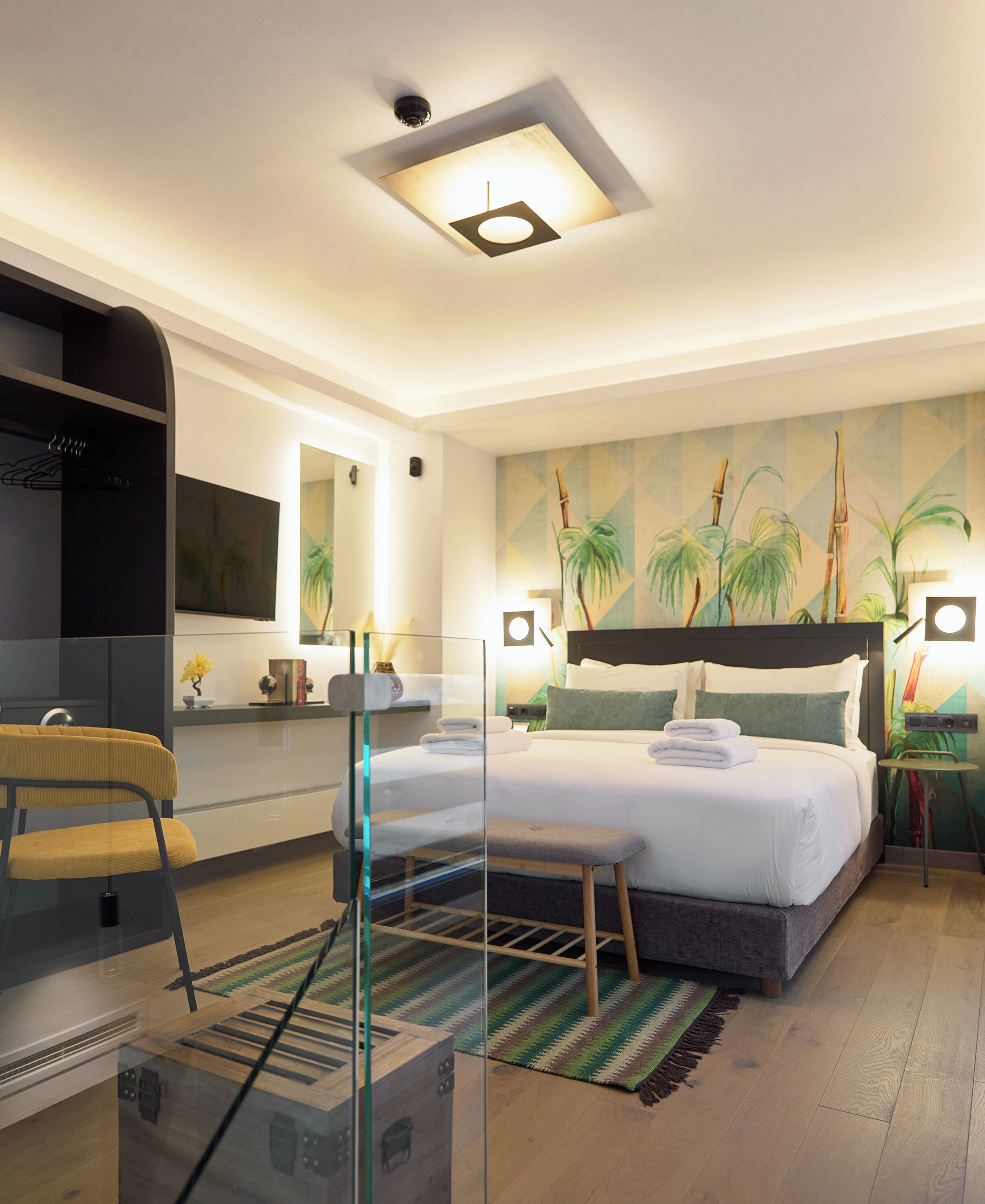 Premium bedding, memory-foam beds, minibar, in-room safe