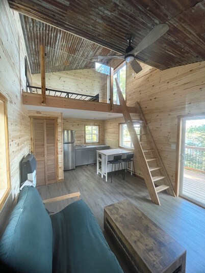 Extremely private remote get away, nestled in the pine trees on  pristine lake 