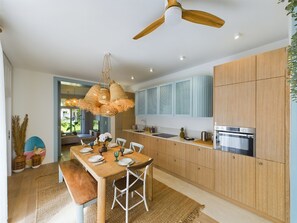 Apartment, 2 Bedrooms, Terrace, Beachside | Private kitchen | Microwave, dishwasher, coffee/tea maker, cookware/dishes/utensils - Apartment With Patio in Sopot by Renters (Sopot)