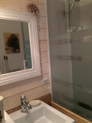 Shower, hair dryer