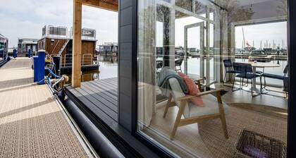 Modern Houseboat With View of the Lake