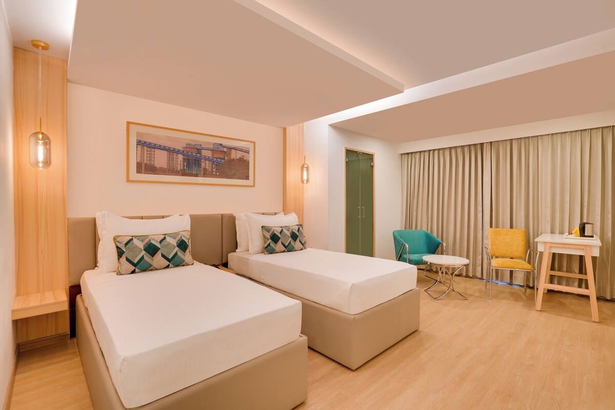 Phòng 2 giường đơn Deluxe | Phòng cách âm, bàn ủi/dụng cụ ủi quần áo 