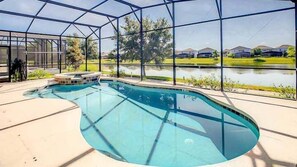 A heated pool - Last Minute Disney! Private Pool, Hot Tub, Game Room & Themed Bedrooms. Book Now! #111443 (Orlando)