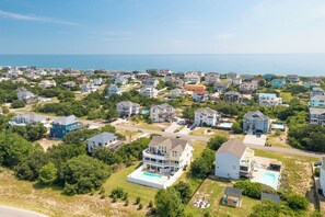 Exterior - Oceanside Corolla home w/ pool & hot tub just 875' to the beach! (Corolla)