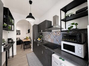 Microwave, oven, stovetop, dishwasher