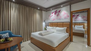 套房, 城市景觀 | 埃及棉床單、高級寢具、羽絨被、迷你吧