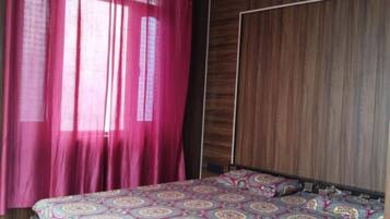 1 makuuhuone, vuodevaatteet