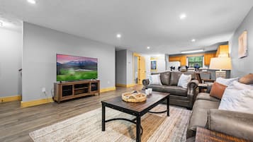 Smart TV, fireplace, video games