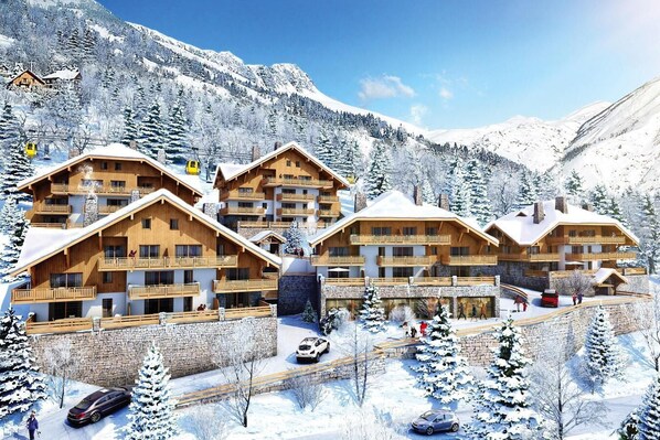 Exterior - Wifi, fitness, sauna, hammam, terrace, balcony, parking, tv, ski locker, 58-63m², Vaujany (Vaujany)