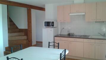 Coffee/tea maker, fridge, microwave, stovetop