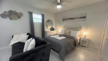1 bedroom, iron/ironing board, travel crib, WiFi
