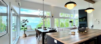 Refuge 1: Bain à remous, sauna & vue sur le fleuve