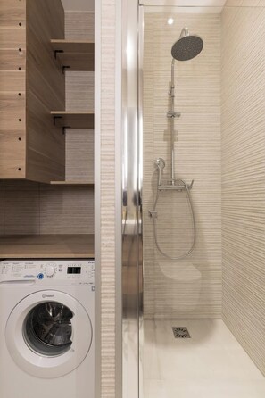 Shower, hair dryer