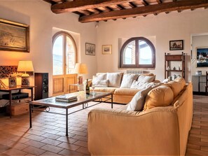 House | Living area | Fireplace - Villa in Umbria With Private Pool & Valley Views (Perugia)