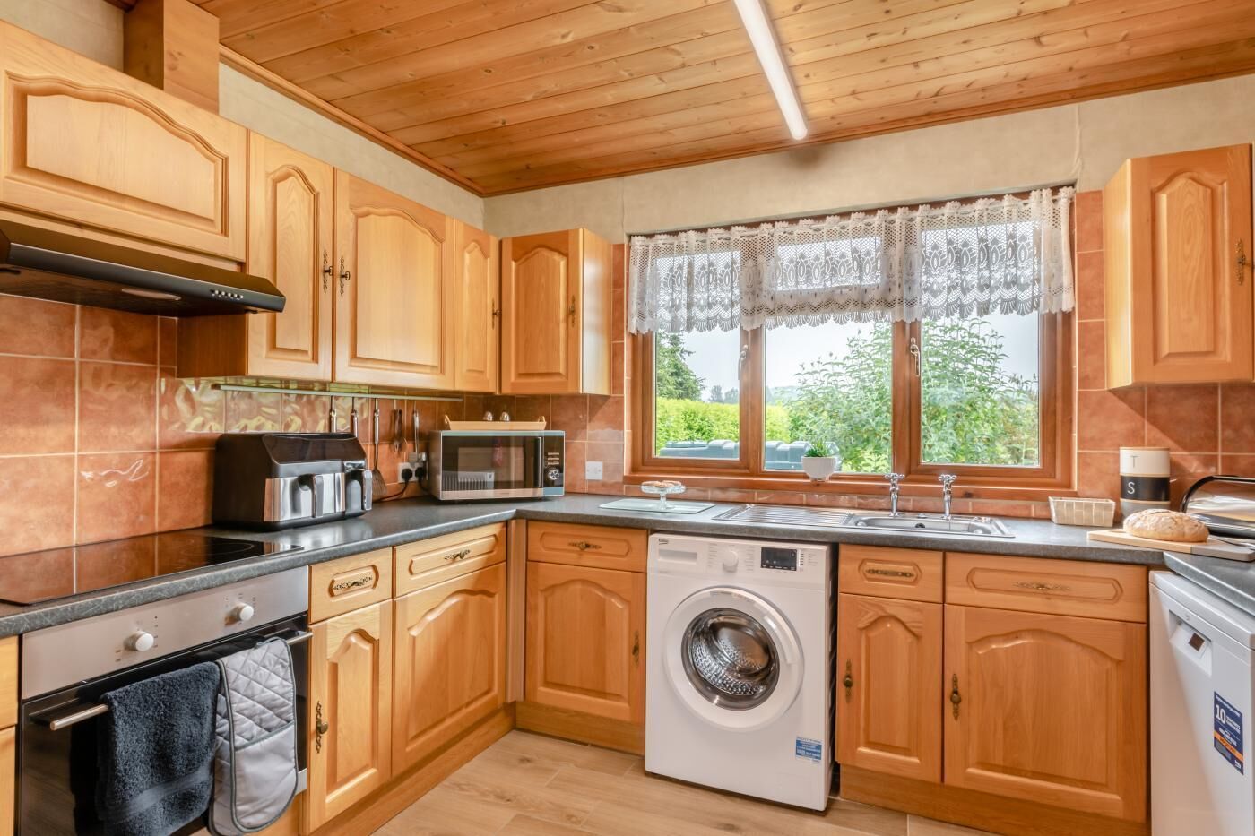 Microwave, oven, dishwasher, highchair