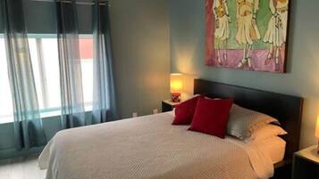 1 bedroom, iron/ironing board, travel crib, WiFi