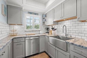 Fridge, microwave, oven, stovetop - 6150 Midnight Pass Road Villa 40B (Sarasota)