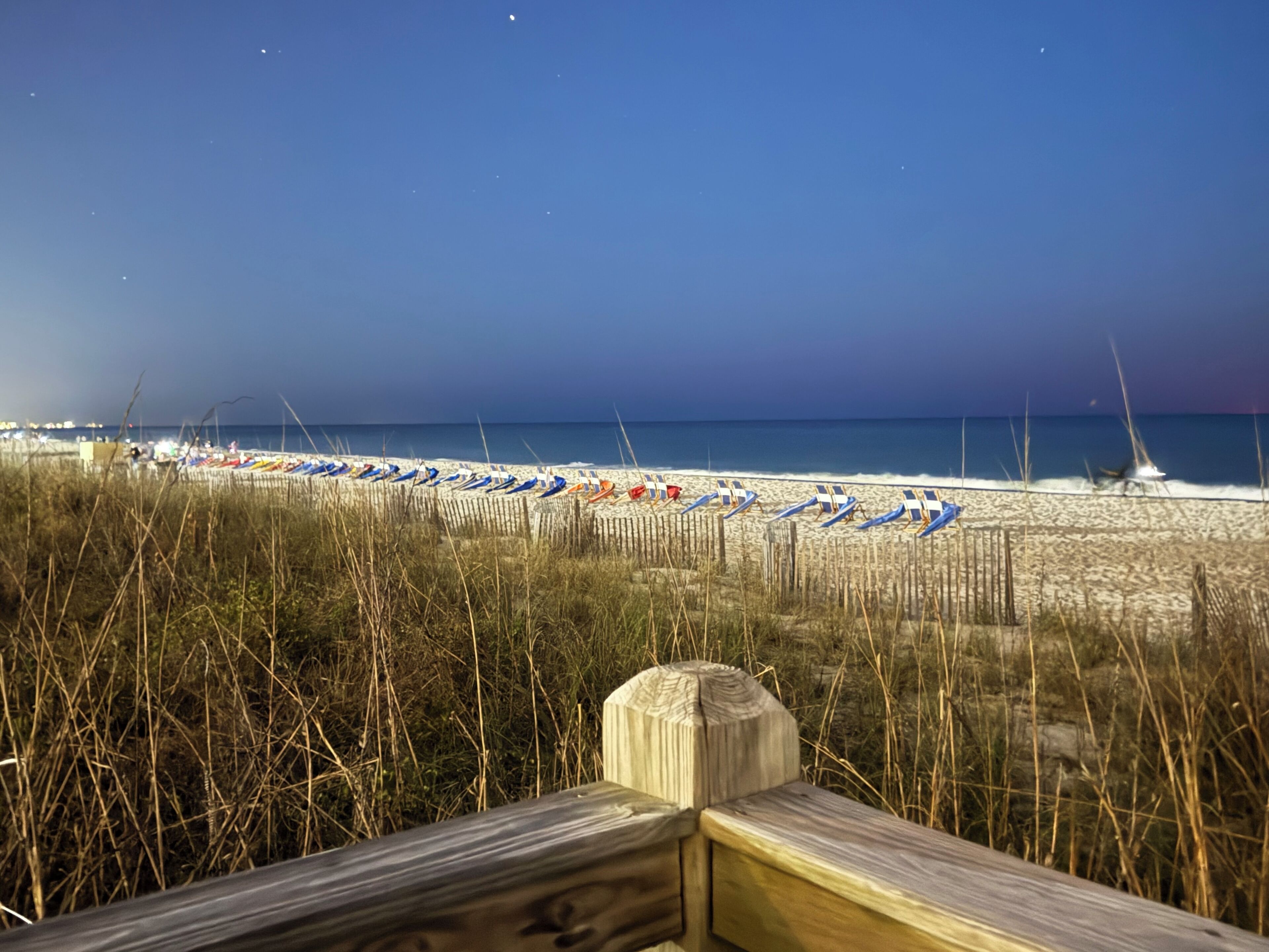On the beach, sun loungers, beach towels