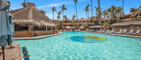 A heated pool