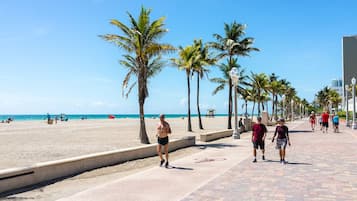 On the beach, white sand, 10 beach bars