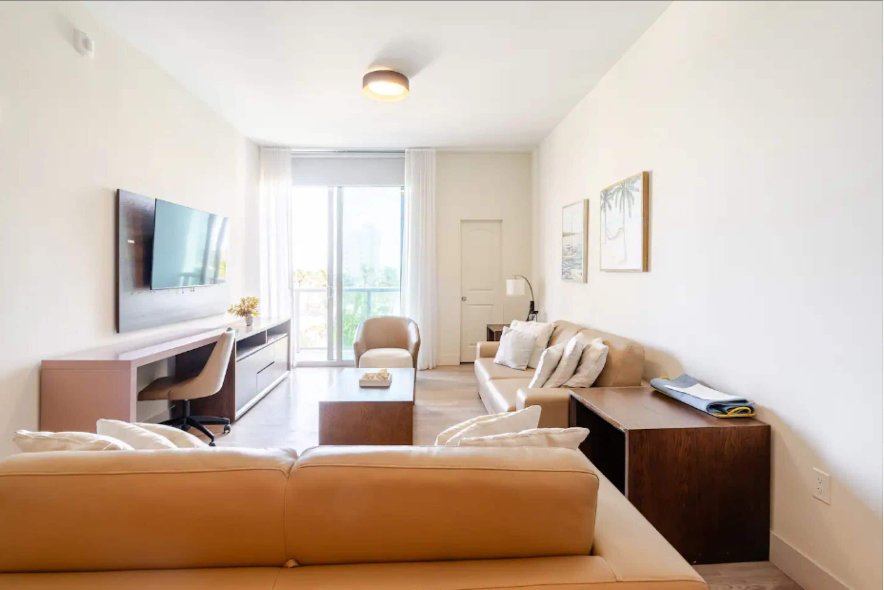 Family Apartment, Multiple Beds, Balcony, Partial Ocean View | Living area