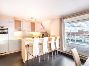 Apartment | Eigene Küche | Mikrowelle, Wasserkocher, Toaster, Hochstuhl