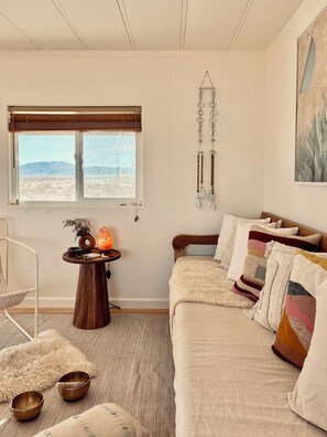 Living area - Desert Dream Cabin w/Healing Soaking Tub! Private Escape near Joshua Tree, CA  (Twentynine Palms)