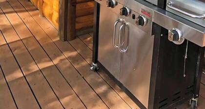 Enjoy a quiet stay on your own private deck by the lake in Room 21: Ponderosa-a Western Themed Chalet