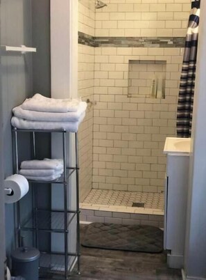 Towels, soap, toilet paper