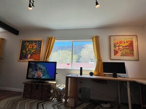 Traditional Cottage | Living area | Computer monitors, printers - Hummingbird Mountain Cottage (Frazier Park)