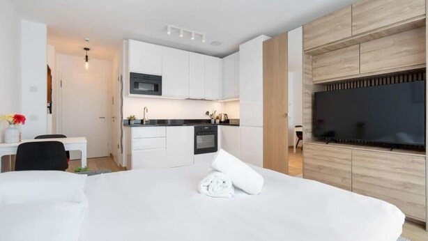 Loftsleilighet, byutsikt | Oppholdsområde