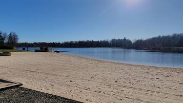 Sun-loungers, beach towels