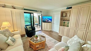 TV, offices - Gulf View! Peace & Serenity @ Sandpiper Beach 501. (Sanibel)