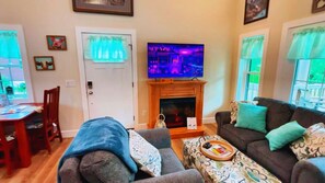 TV connectée, cheminée