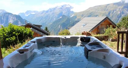 Chalet 4* au pied des pistes, hammam sauna spa panorama
