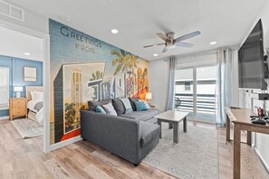 Smart TV, video games, foosball, books