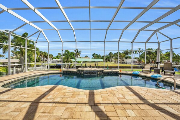A heated pool