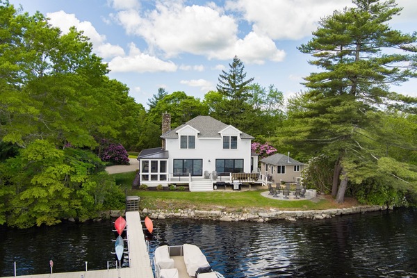 Drone view from lake
