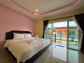 Blackout curtains, rollaway beds, free WiFi, bed sheets